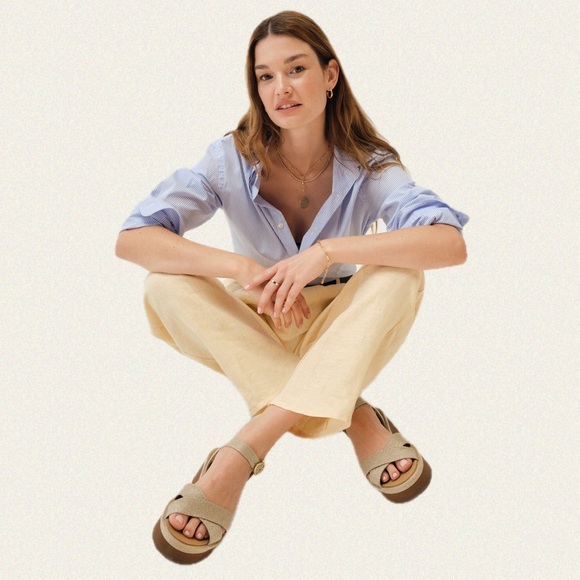 |NWOT| Rothy’s The Criss–Cross Lightweight Wedge Sandal - Picture 6 of 11